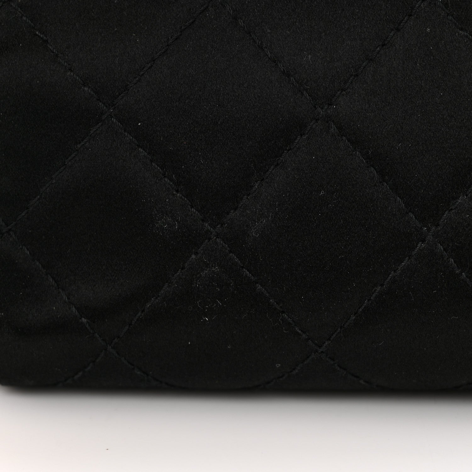 Chanel Satin Quilted Wristlet Clutch Black 12 of 12