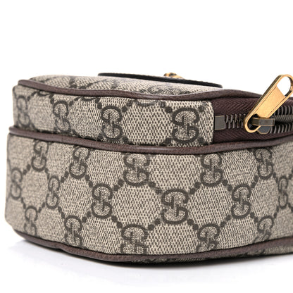 Gucci GG Supreme Monogram Mini Neo Vintage Double Zip Messenger Bag Beige New Acero Crop 8 of 10