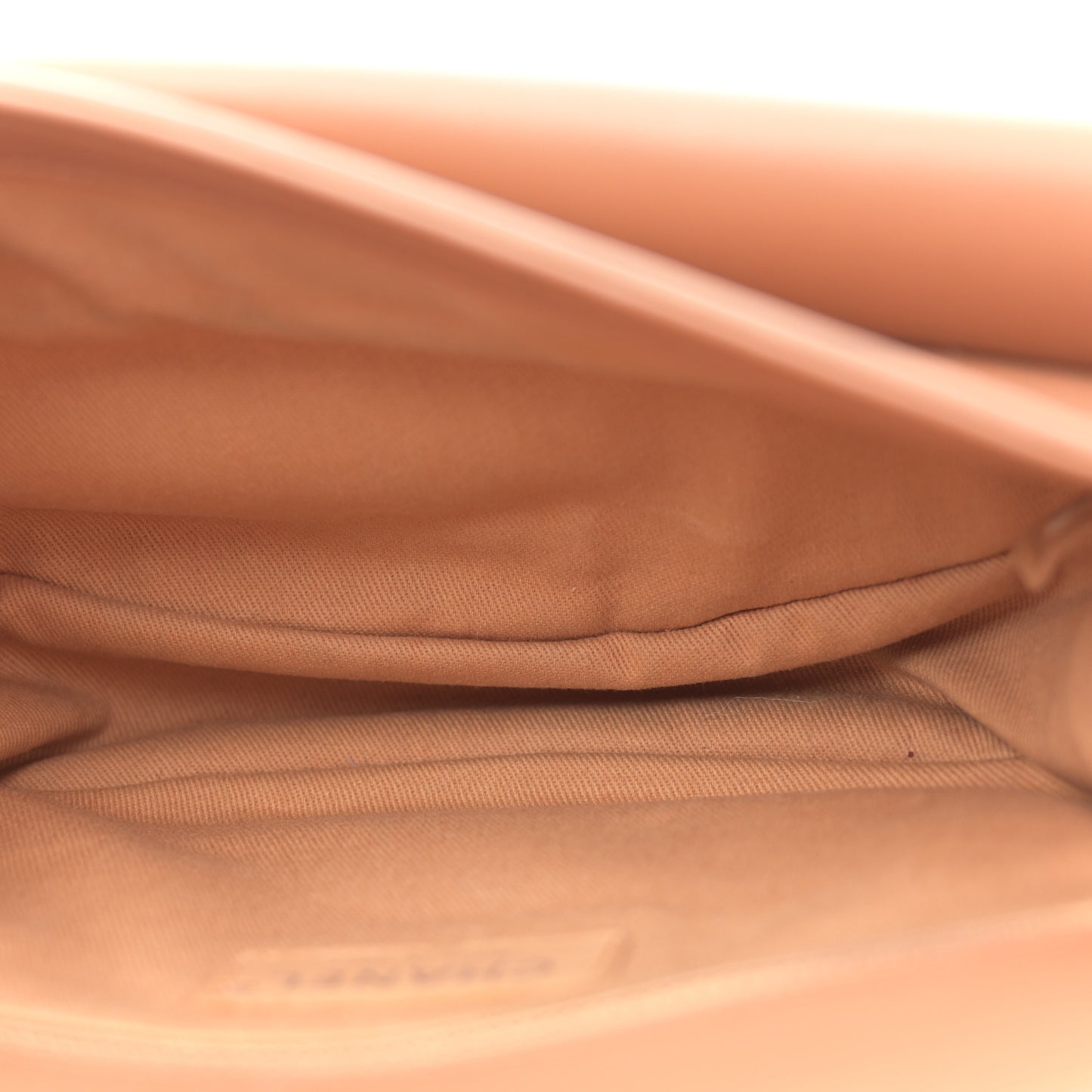 Calfskin Coco Eyelets Small Flap Bag Camel