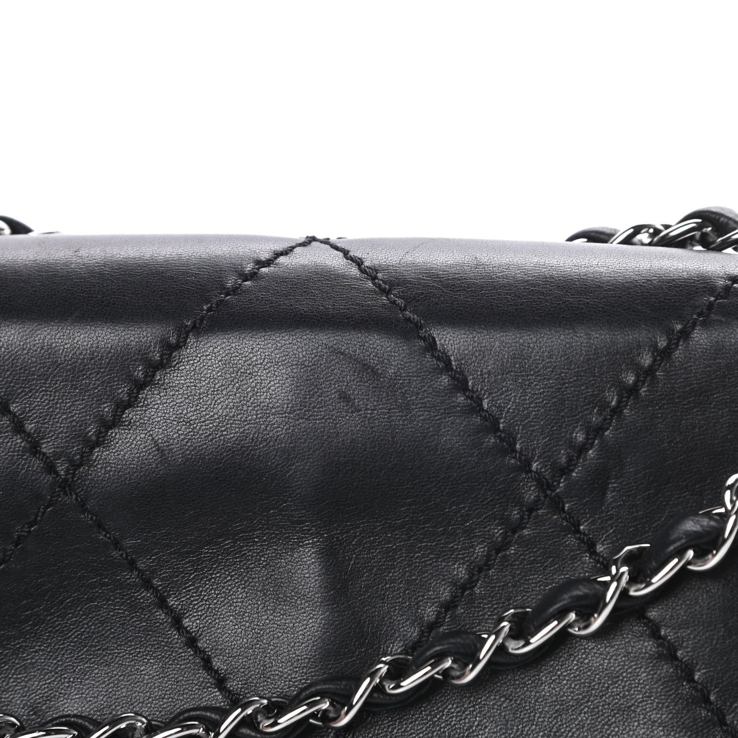 Chanel Lambskin Diamond Stitched CC East West Flap Black 15 of 16