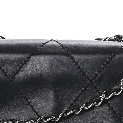 Chanel Lambskin Diamond Stitched CC East West Flap Black 15 of 16