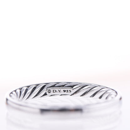 David Yurman Sterling Silver 3mm Cable Classics Band Ring 54 7 3 of 4