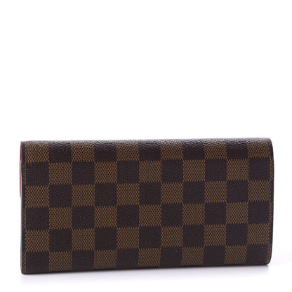 Louis Vuitton Damier Ebene Emilie Wallet Red 3 of 10