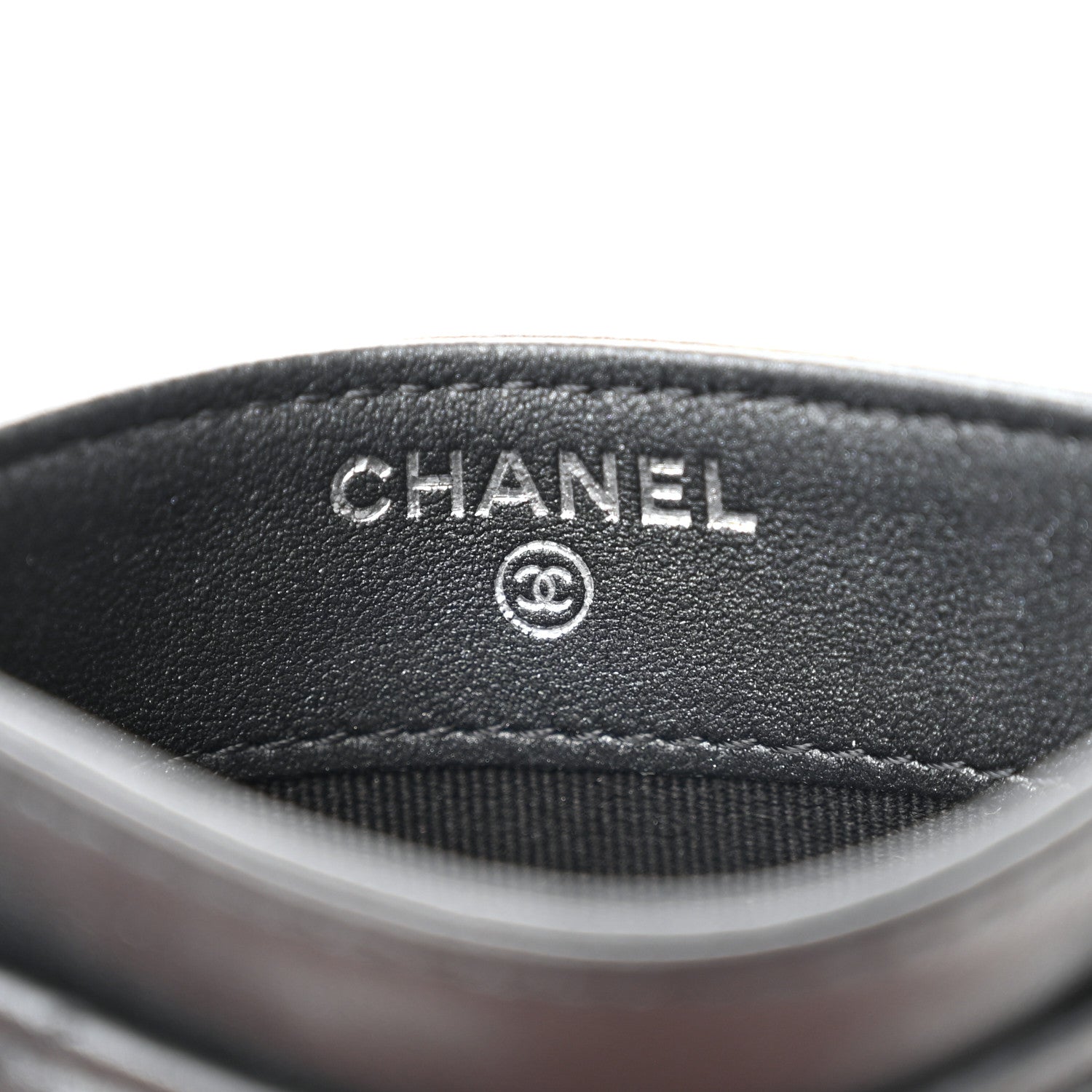 Chanel Pearly Lambskin Quilted Card Holder So Black 6 of 9