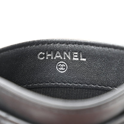 Chanel Pearly Lambskin Quilted Card Holder So Black 6 of 9