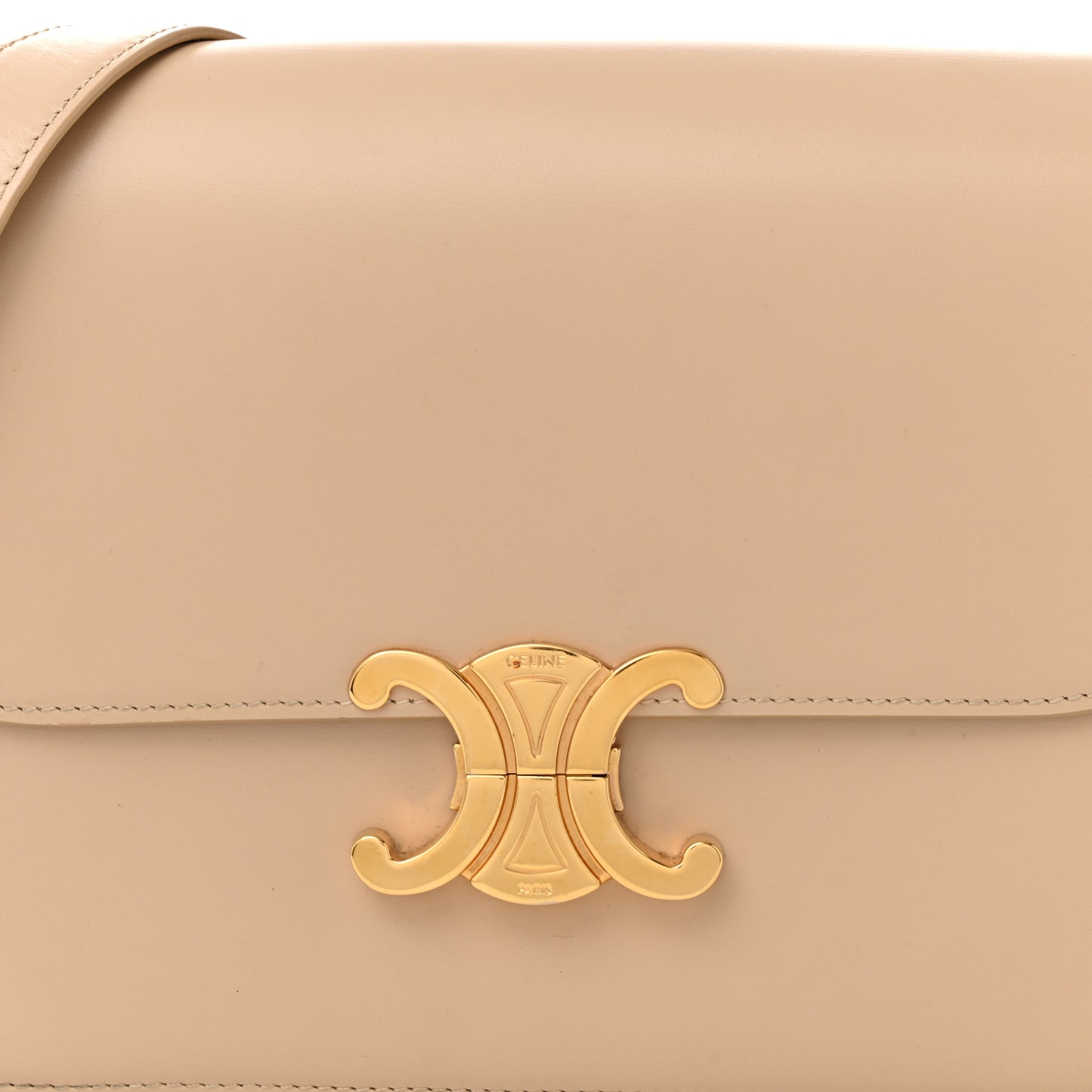 Shiny Calfskin Medium Triomphe Nude