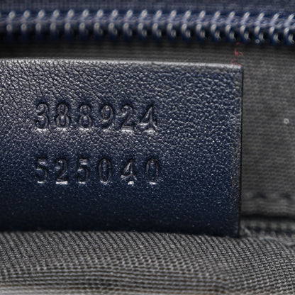 Gucci GG Plus Monogram Medium Flat Messenger Bag Navy 7 of 10