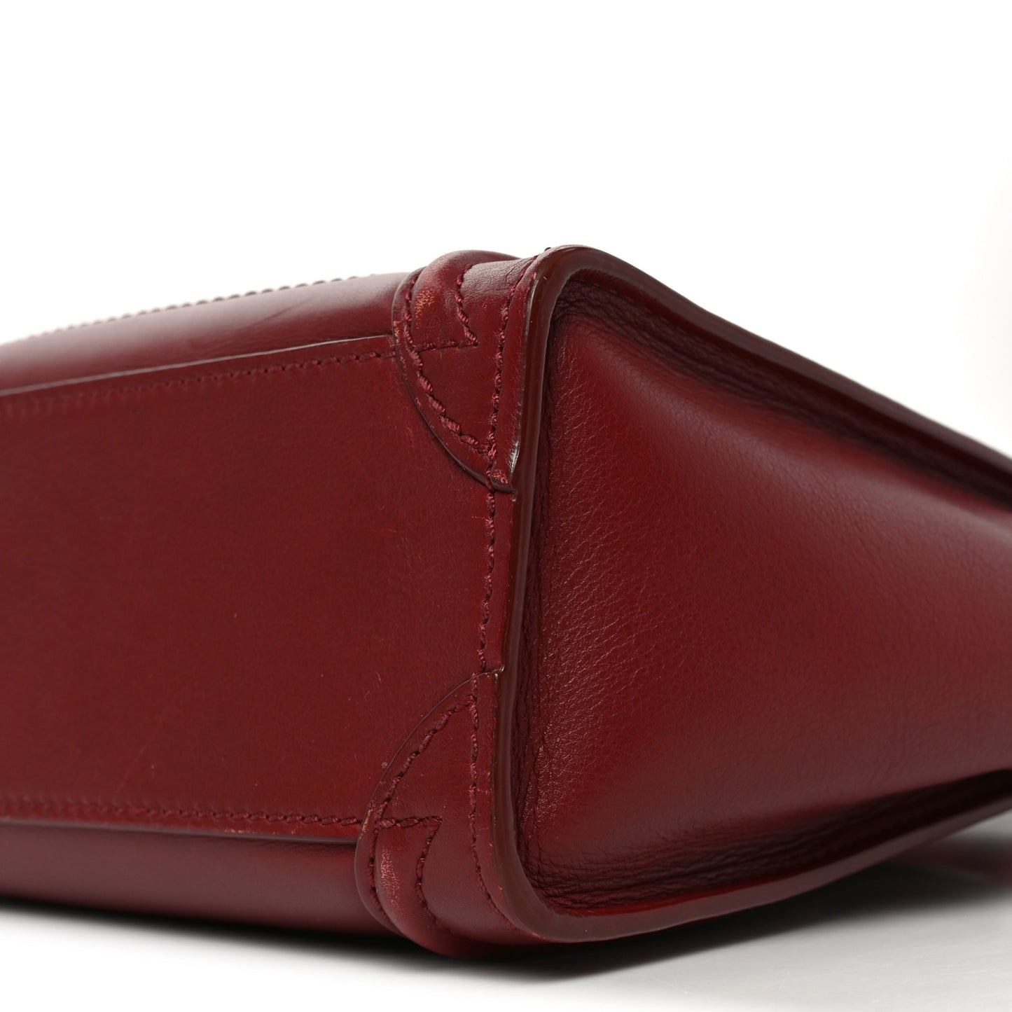 Smooth Calfskin Nano Luggage Burgundy