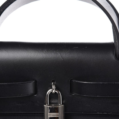 Hermes Military Toile Vache Hunter Herbag Zip PM 31 Black 7 of 11