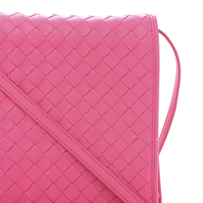Bottega Veneta Nappa Intrecciato Flap Crossbody Fuchsia 11 of 11
