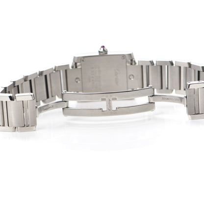 Cartier Stainless Steel 20mm Tank Francaise Quartz Watch Pink 5 of 5