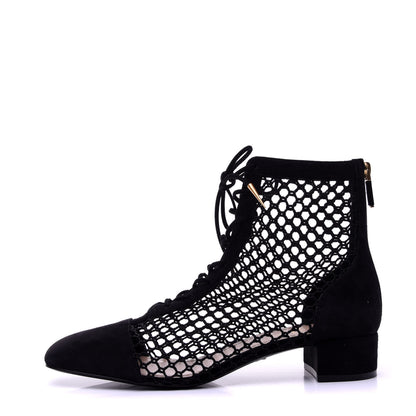 Christian Dior Suede Resille Naughtily-D 30mm Ankle Boots 39.5 Black 1 of 11