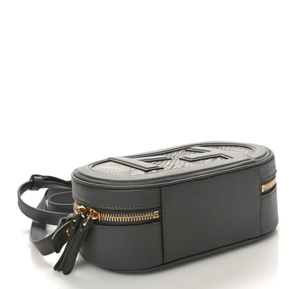 Fendi Vitello Grace Elaphe Python Print O'Lock Mini Camera Case Asfalto Fumo 4 of 10