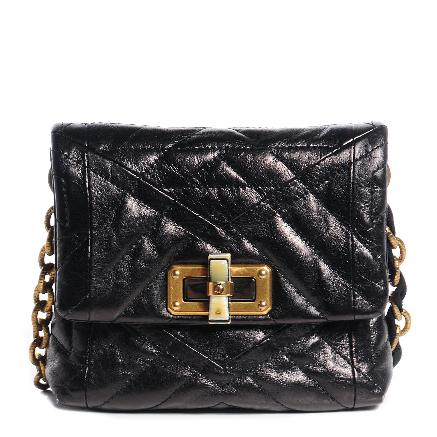 Lanvin Quilted Calfskin Happy Mini Pop Crossbody Black 1 of 11