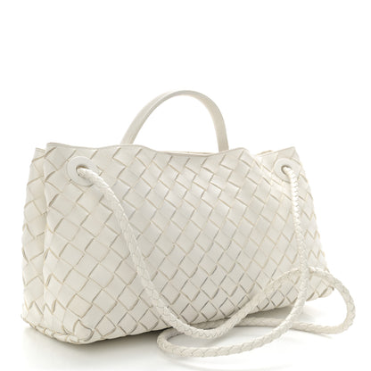 Bottega Veneta Nappa Intrecciato Small East West Andiamo Shoulder Bag White 3 of 12