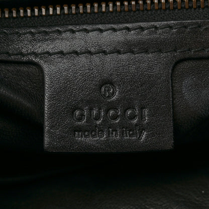 Gucci Snakeskin Medium Interlocking Icon Shoulder Bag Black 6 of 13