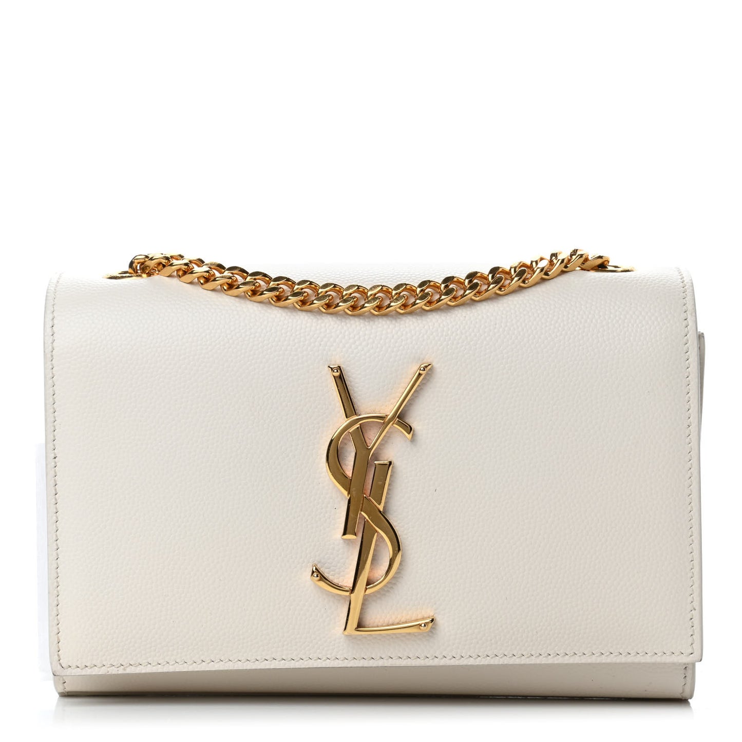 Grain De Poudre Small Monogram Kate Satchel Blanc Vintage