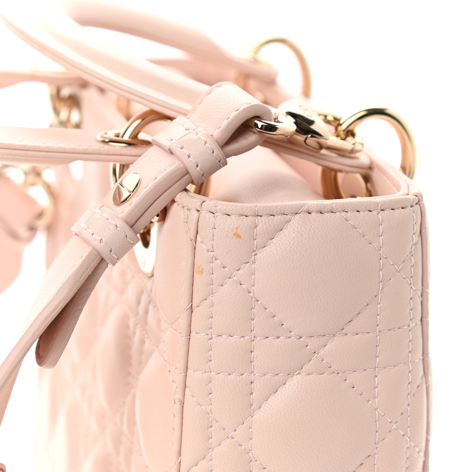 Christian Dior Lambskin Cannage Small Lucky Badges My Lady Dior Pink 7 of 12