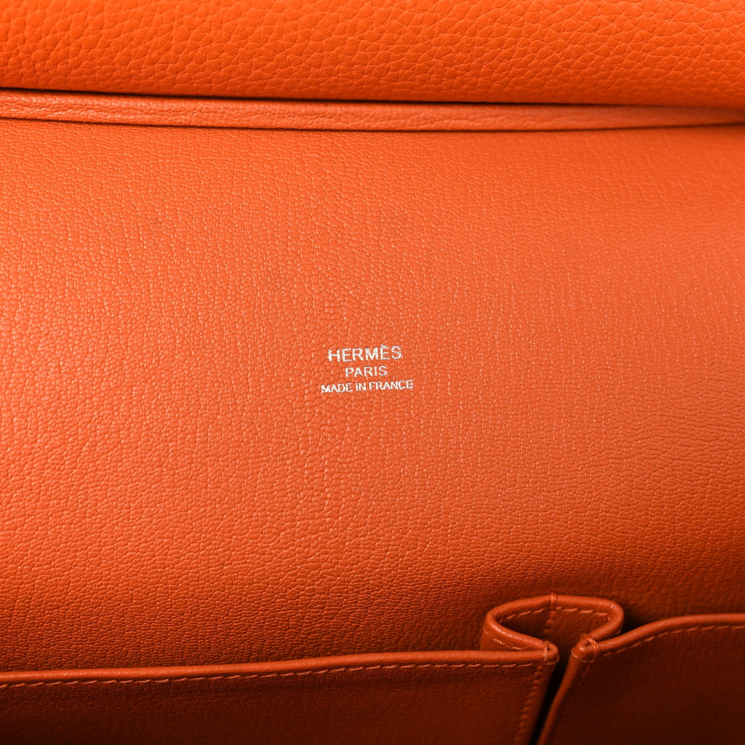 Hermes Taurillon Clemence Jypsiere 28 Orange 6 of 12