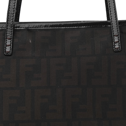 Fendi Nylon Zucca Medium Roll Tote Tobacco 9 of 22