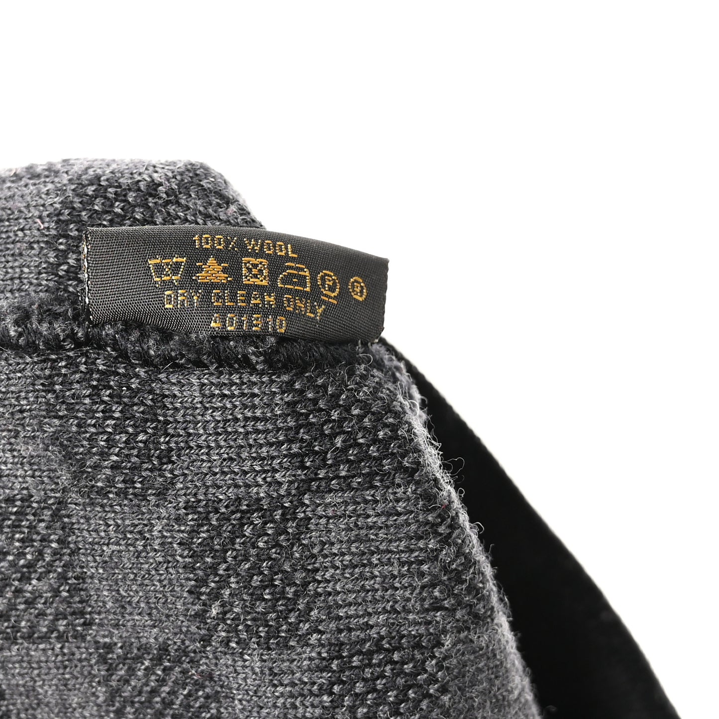 Wool Bonnet Petit Damier Beanie Hat Black