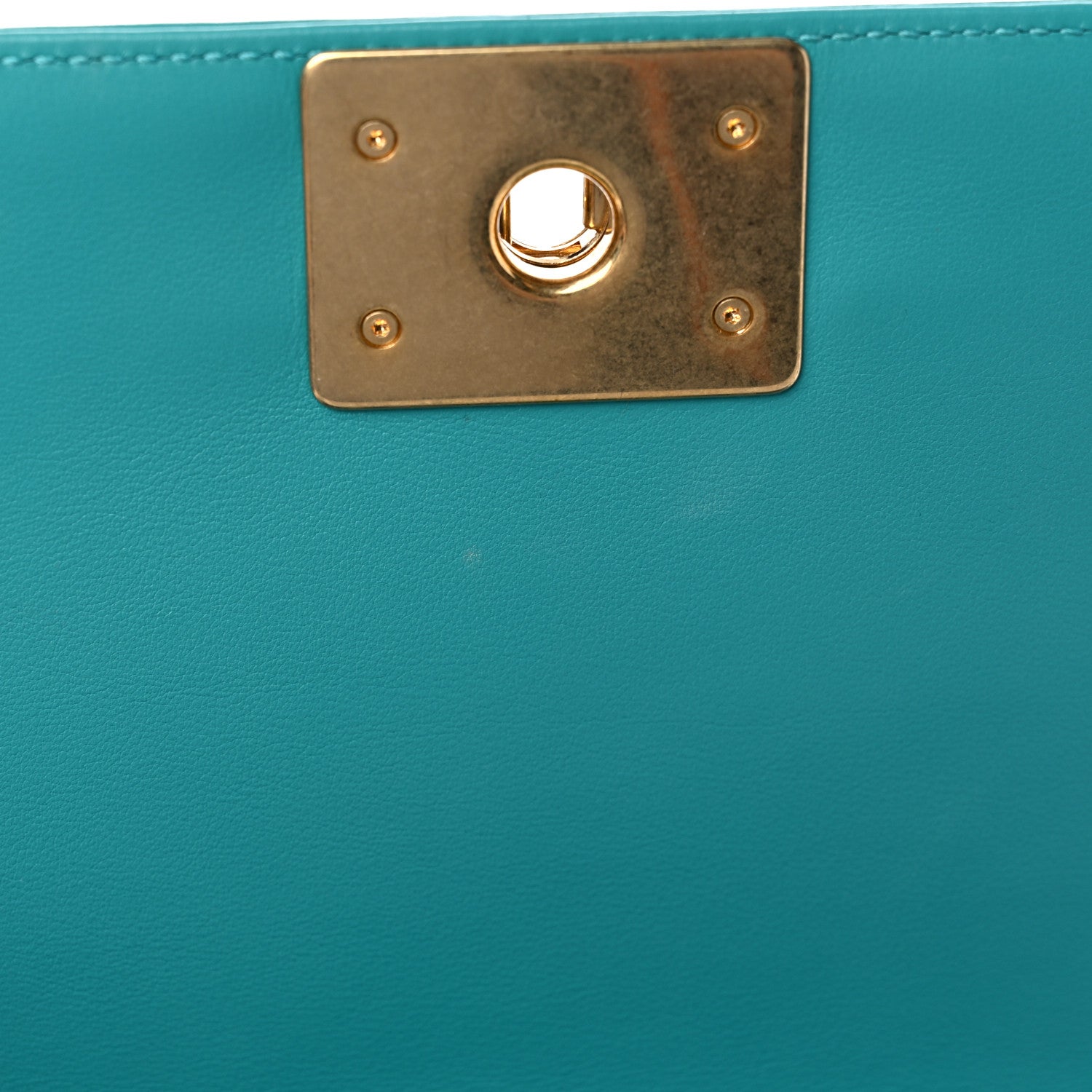 Chanel Calfskin Quilted Medium Boy Flap Turquoise 11 of 12