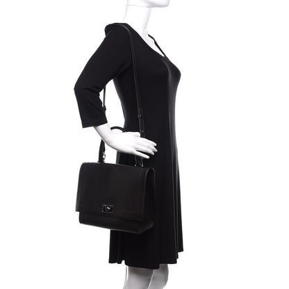 Givenchy Grained Calfskin Small Shark Lock Satchel Black 2 of 12