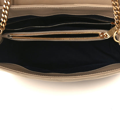 Saint Laurent Calfskin Y Quilted Monogram Medium Loulou Chain Satchel Light Natural 4 of 10