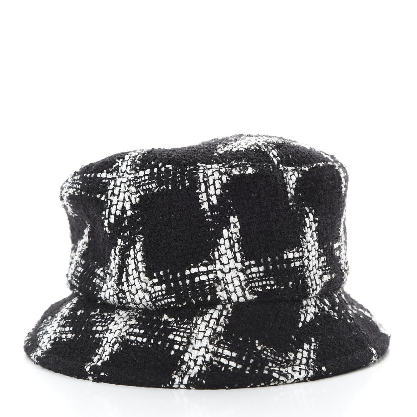 Tweed Bucket Hat M Black White