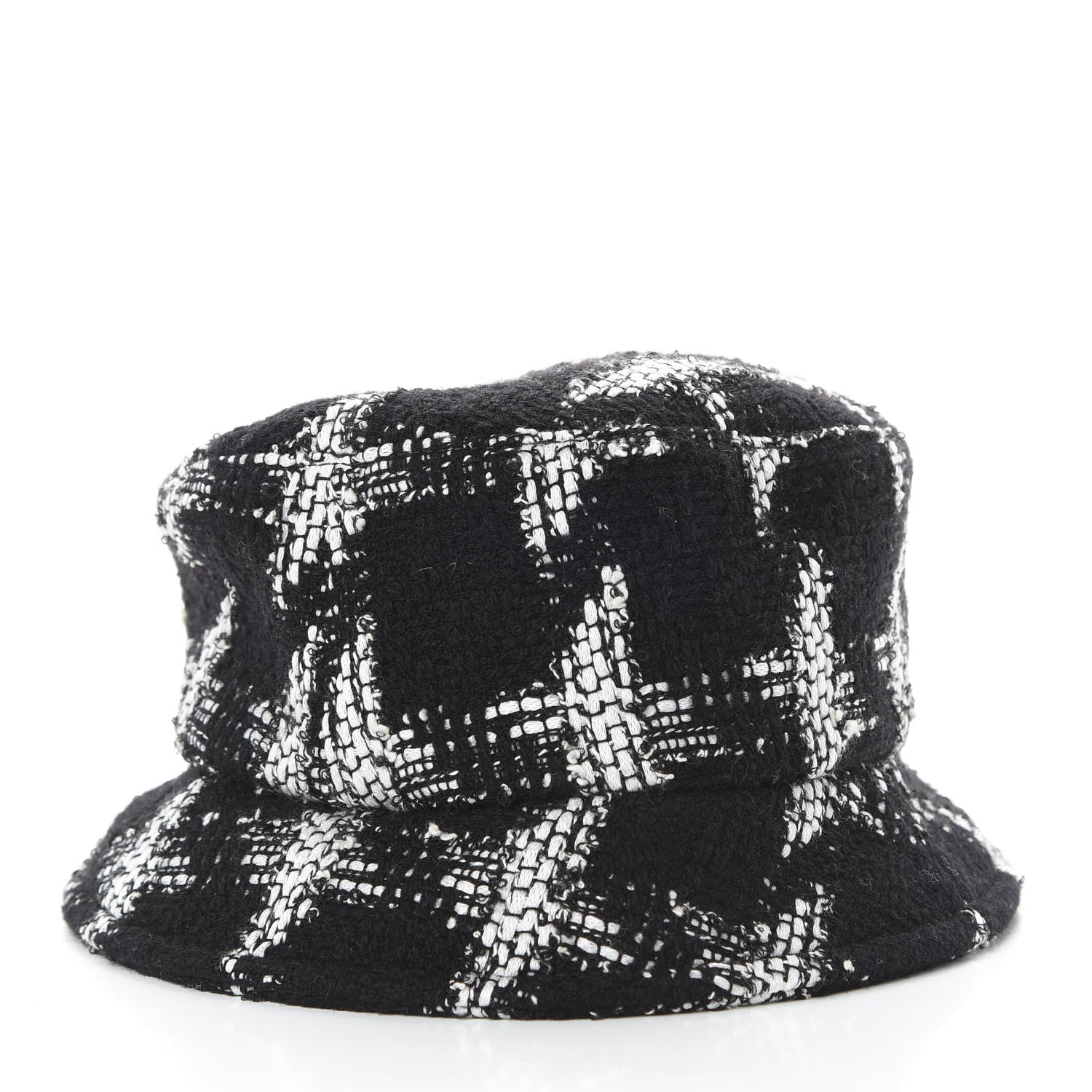 Chanel Tweed Bucket Hat M Black White 4 of 7
