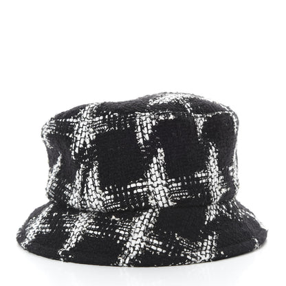 Chanel Tweed Bucket Hat M Black White 4 of 7