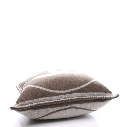 Chanel Merino Wool Cashmere CC Pillow Dark Beige Light Beige 3 of 6