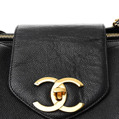 Chanel Caviar XL Weekender Bag Black 10 of 12