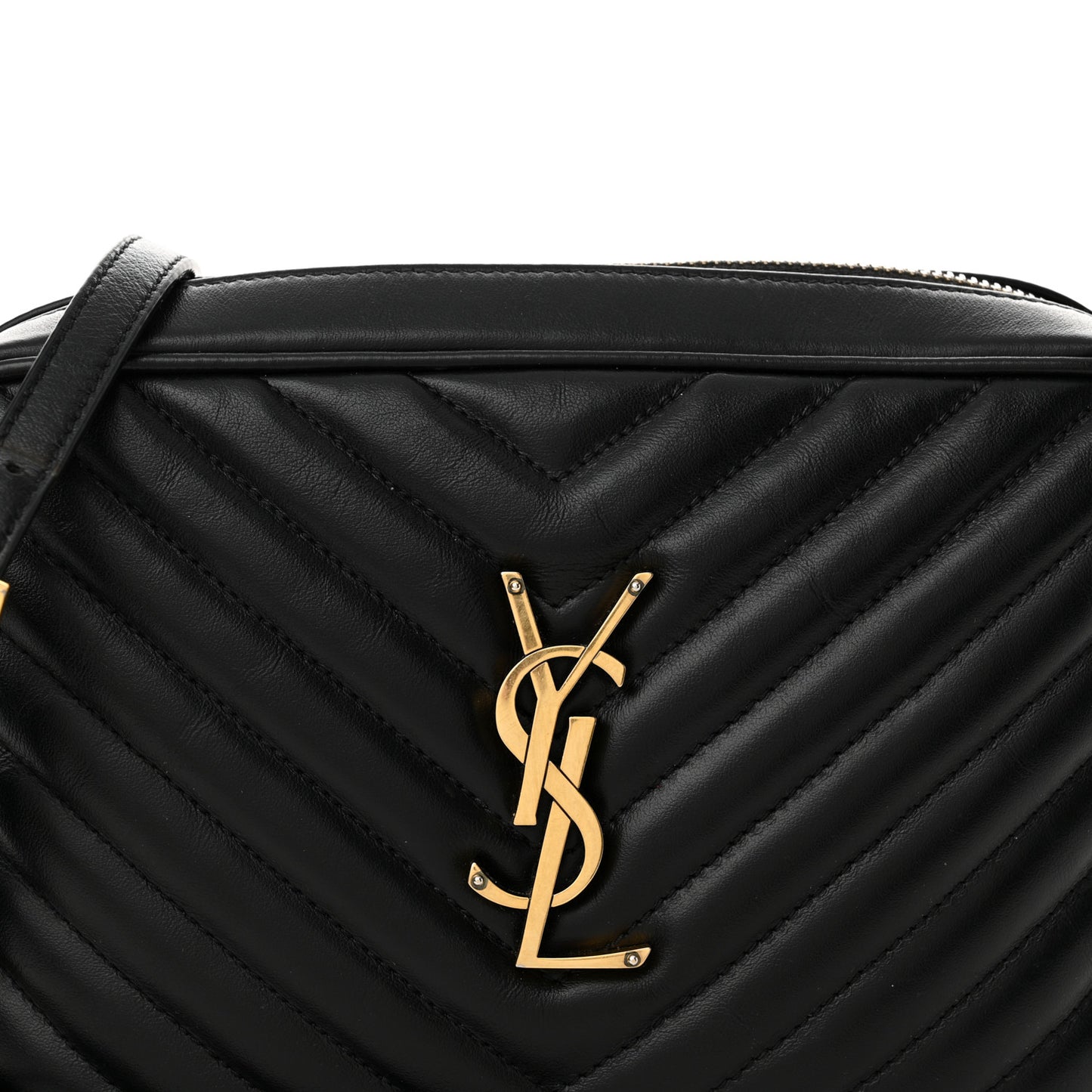 Calfskin Matelasse Monogram Lou Camera Bag Black
