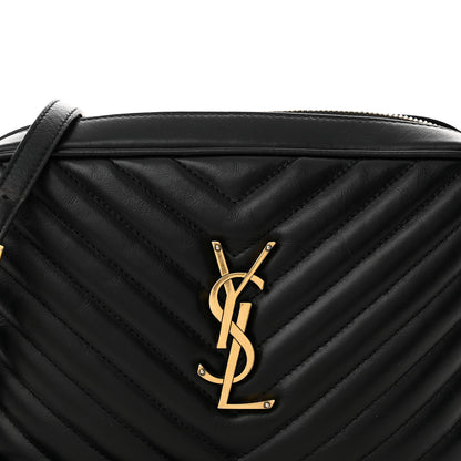 Saint Laurent Calfskin Matelasse Monogram Lou Camera Bag Black 8 of 18