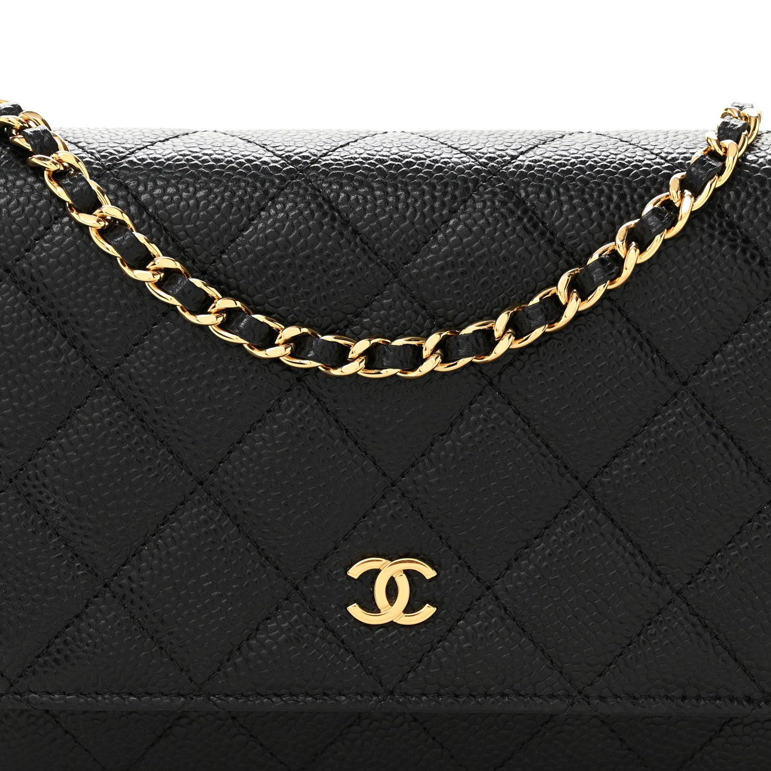 Chanel Caviar Quilted Wallet On Chain WOC Black 9 of 13