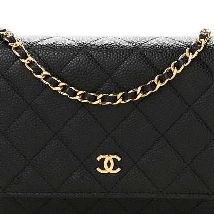 Chanel Caviar Quilted Wallet On Chain WOC Black 9 of 13