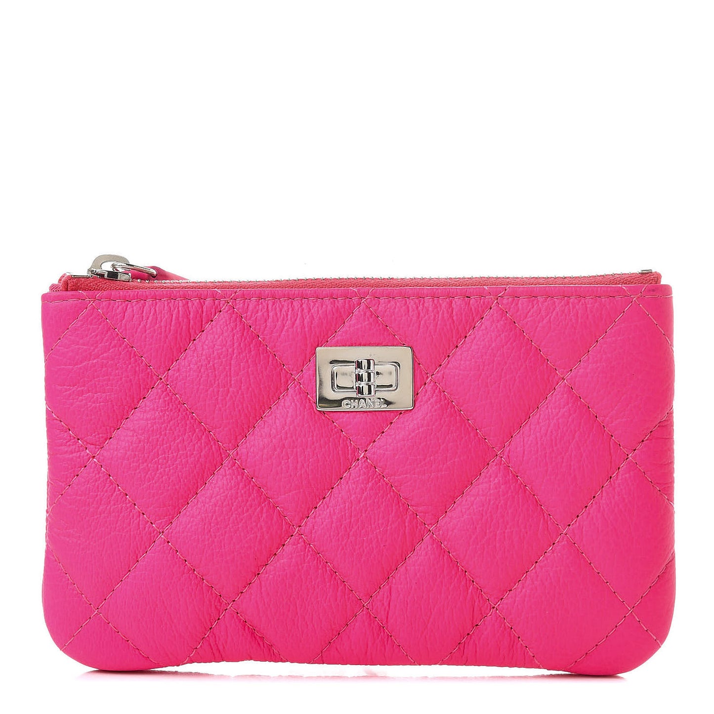 Goatskin Quilted Small Reissue Cosmetic Case Pink