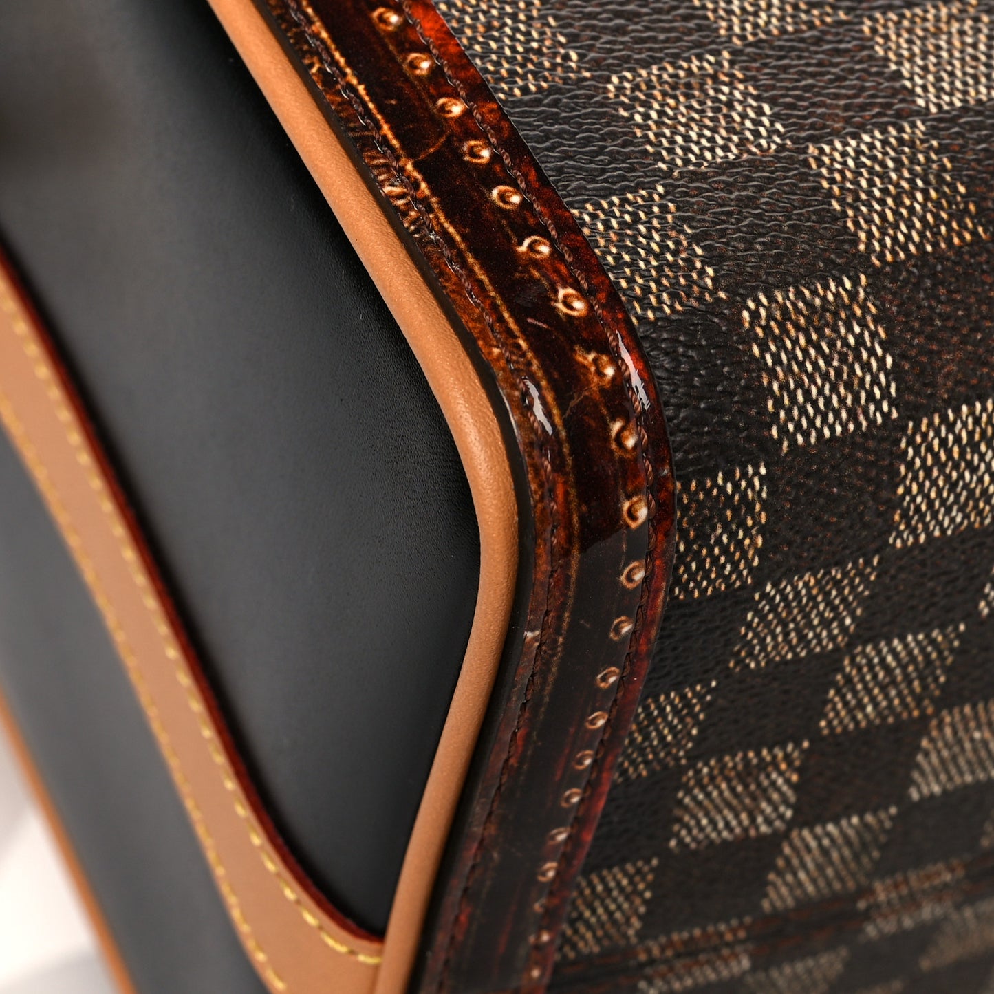Transformed Damier Ebene Time Trunk Speedy Bandouliere 25 Black