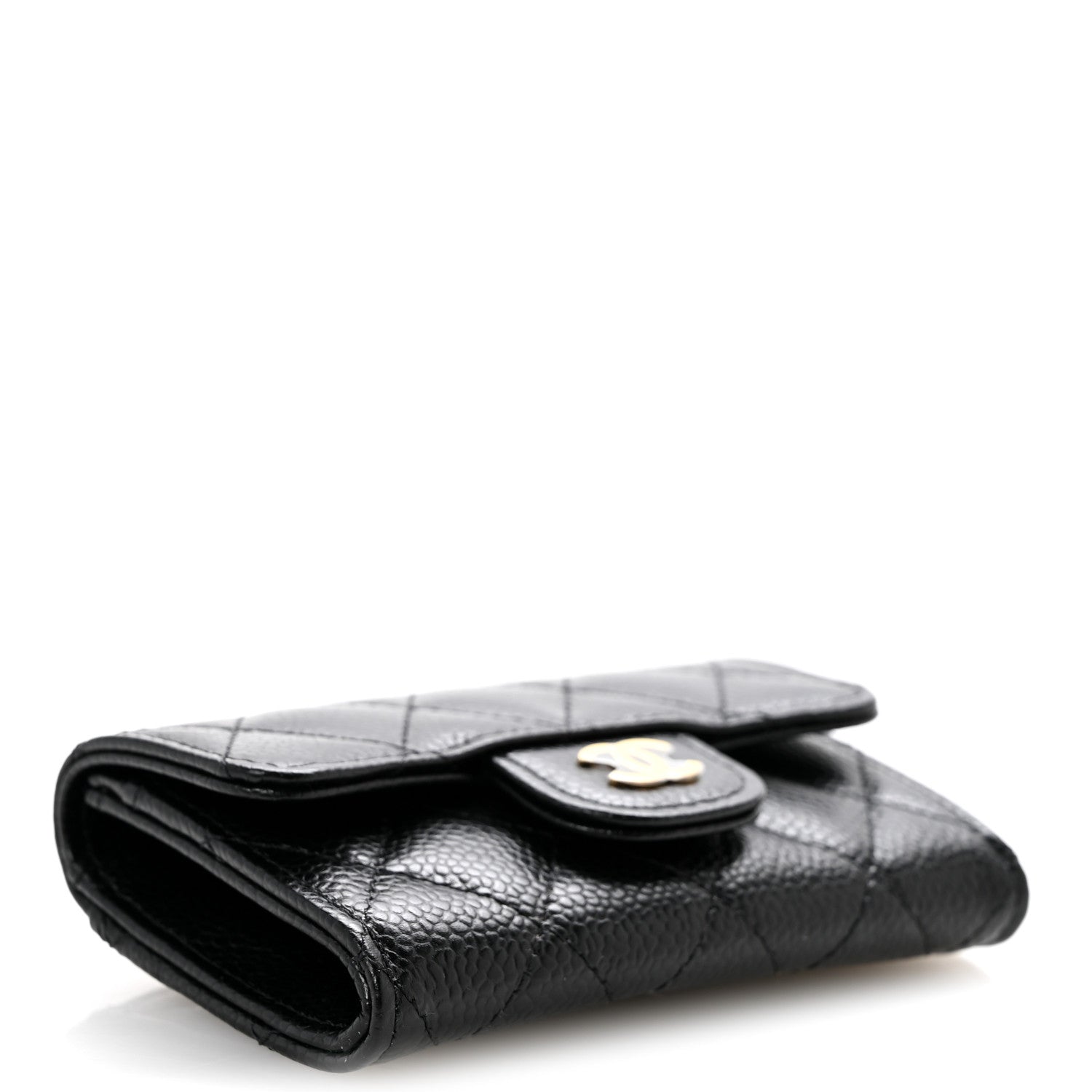 Chanel Caviar Quilted Flap Card Holder Wallet Black 4 of 10