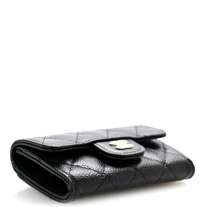 Chanel Caviar Quilted Flap Card Holder Wallet Black 4 of 10