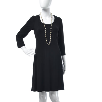 Chanel Crystal Pearl CC Long Necklace Silver 2 of 6