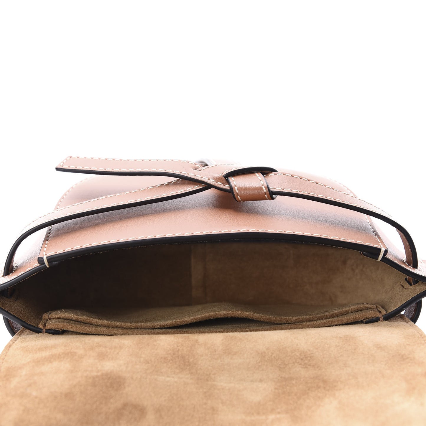 Calfskin Mini Gate Belt Bag Tan