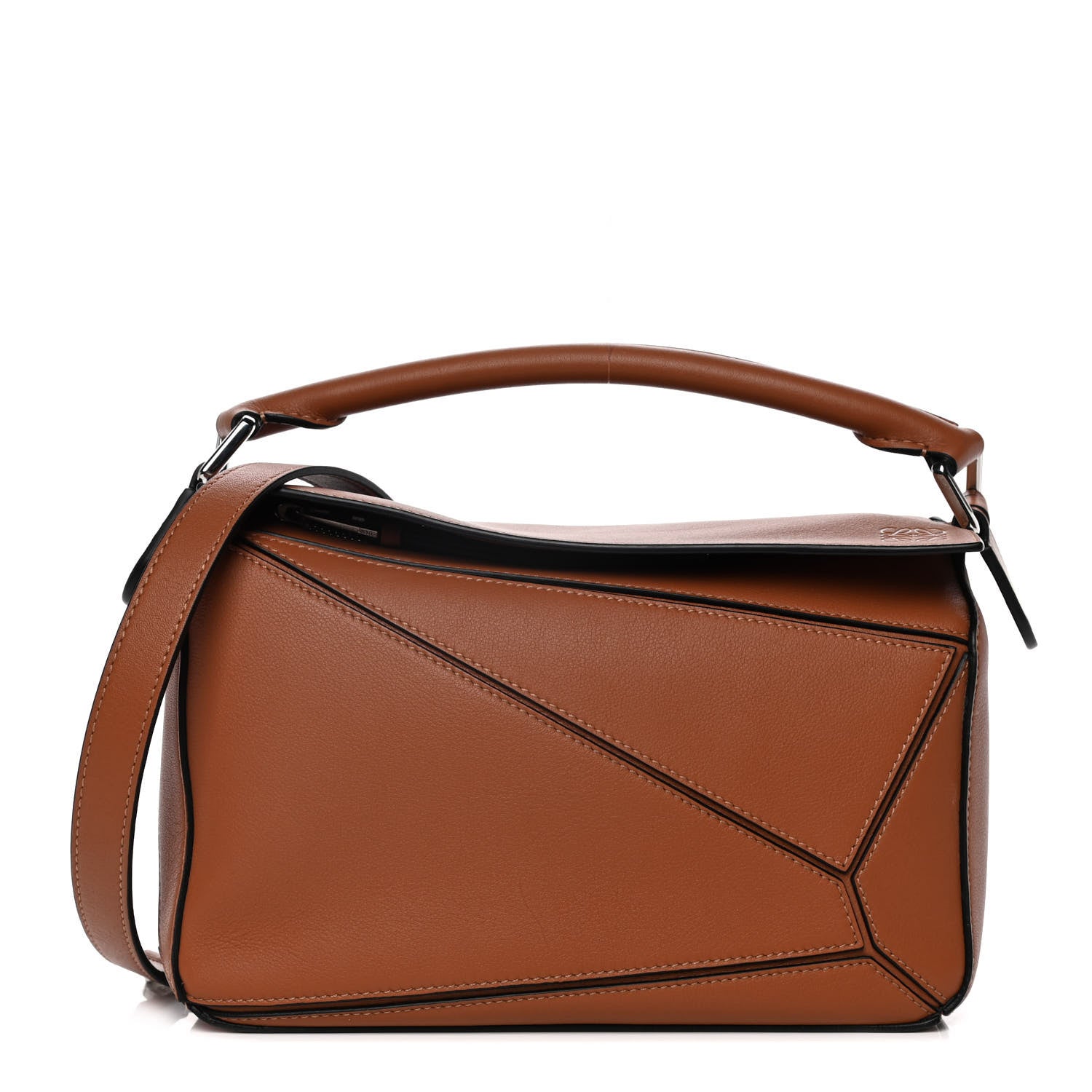 Loewe Calfskin Small Puzzle Bag Tan 1 of 15