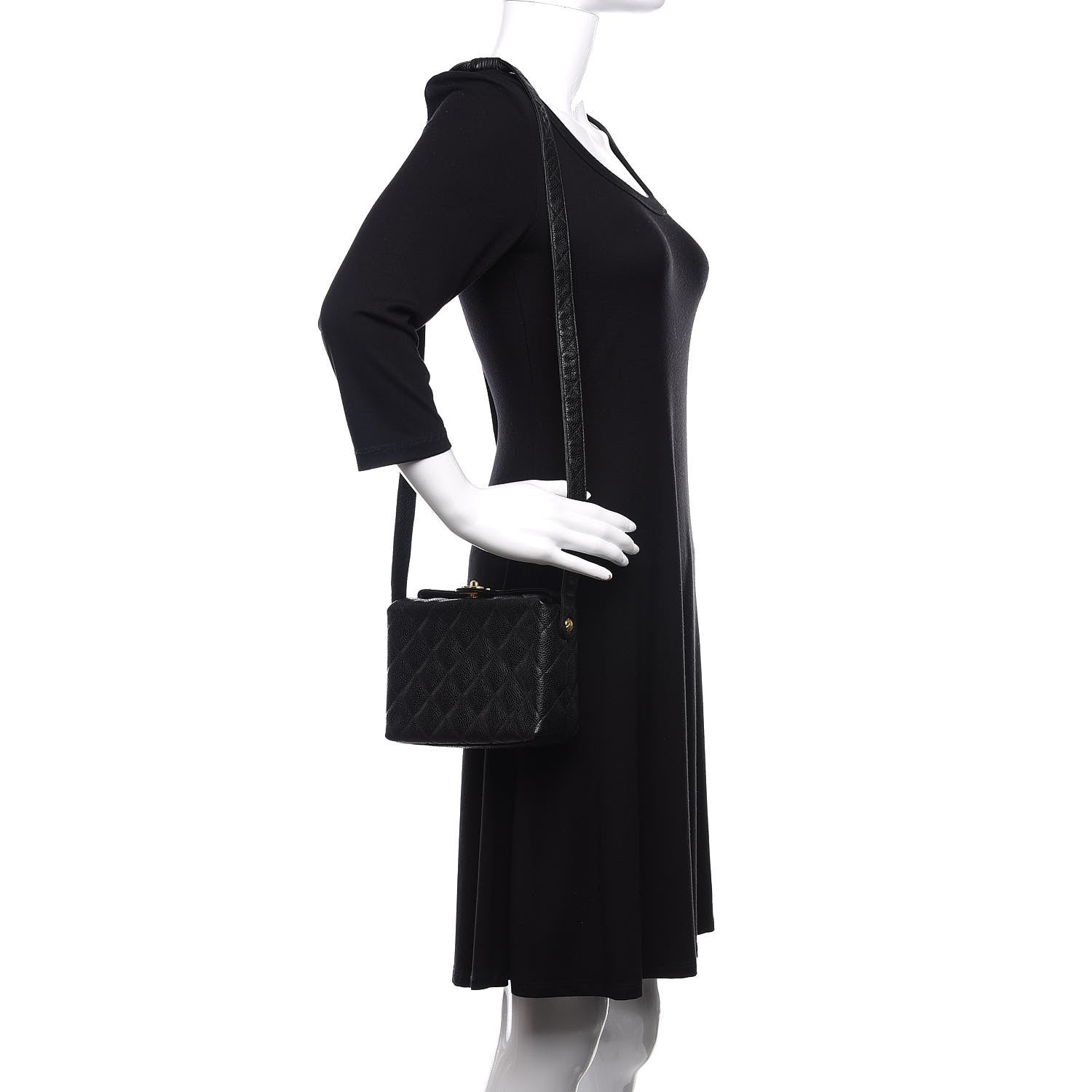 Chanel Caviar Quilted Camera Case Black 2 of 14