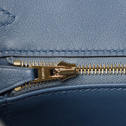 Hermes Swift Birkin 25 Bleu Agate 32 of 33
