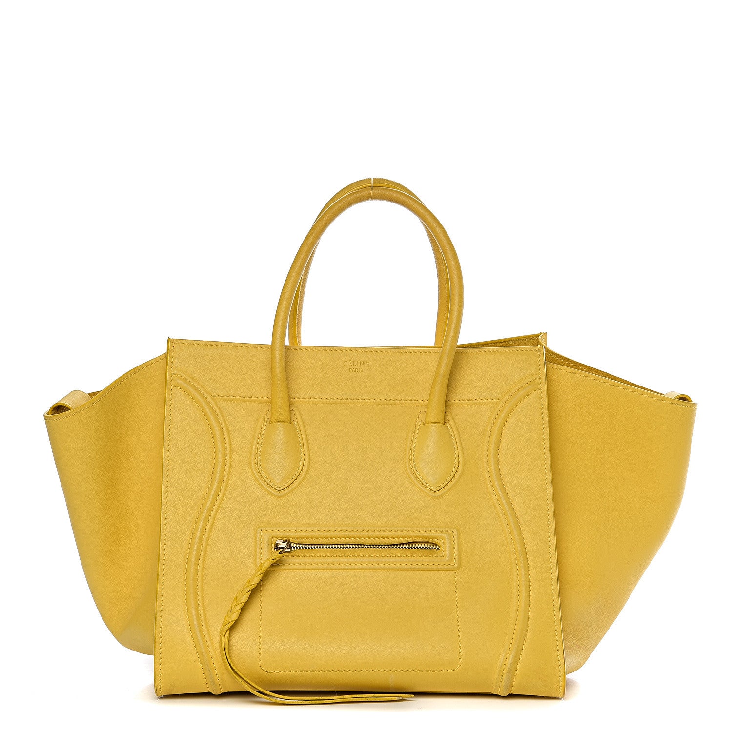 Celine Smooth Calfskin Medium Phantom Luggage Sun Yellow 1 of 11