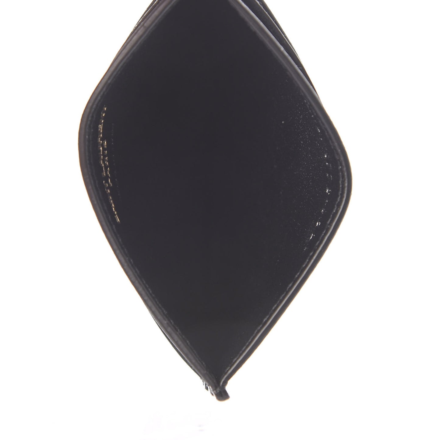 Calfskin Monogram Credit Card Case Black
