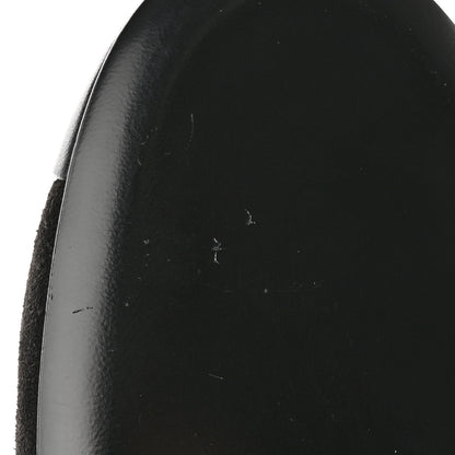 Chanel Suede Lambskin Cap Toe Crystal Slingback Pumps 40 Black 10 of 11