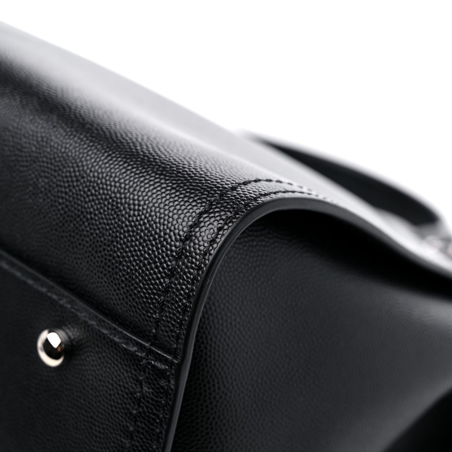 Caviar Medium Studded Deauville Tote Black